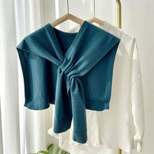 Load image into Gallery viewer, Solid Color Knitted Knotted Shawl–Casual & Cozy