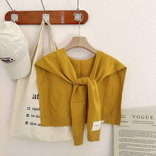 Load image into Gallery viewer, Solid Color Knitted Knotted Shawl–Casual & Cozy