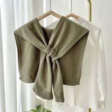 Load image into Gallery viewer, Solid Color Knitted Knotted Shawl–Casual & Cozy