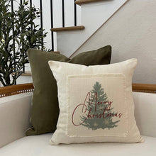 Cargar imagen en el visor de la galería, Merry Christmas Tree / Natural Pillow Cover