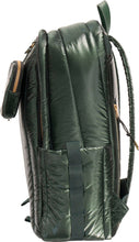 Load image into Gallery viewer, Joan & David Tubular Quilted Metallic Puffer Nylon 18 Inch Workbook Backpack
