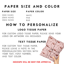 Cargar imagen en el visor de la galería, Custom Tissue Paper, Branded Packaging, Tissue Paper