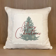 Cargar imagen en el visor de la galería, Merry Christmas Tree / Natural Pillow Cover