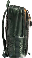 Load image into Gallery viewer, Joan & David Tubular Quilted Metallic Puffer Nylon 18 Inch Workbook Backpack