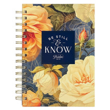 Load image into Gallery viewer, Journal Wirebound Blue LG Floral Be Still Ps. 46:10