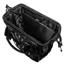 Cargar imagen en el visor de la galería, Joan & David Tubular Quilted Metallic Puffer Nylon 18 Inch Square Workbook Backpack