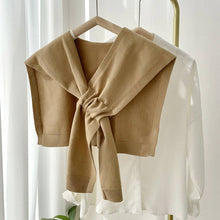 Load image into Gallery viewer, Solid Color Knitted Knotted Shawl–Casual & Cozy