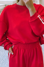 Cargar imagen en el visor de la galería, LDC Striped Crewneck Pullover Sweatpants 2pcs Outfit
