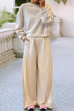 Cargar imagen en el visor de la galería, LDC Striped Crewneck Pullover Sweatpants 2pcs Outfit
