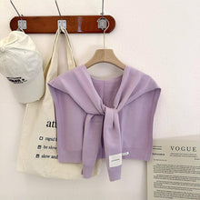 Cargar imagen en el visor de la galería, Solid Color Knitted Knotted Shawl–Casual &amp; Cozy
