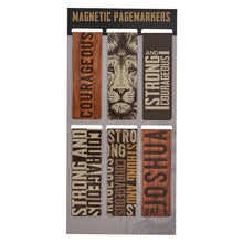Cargar imagen en el visor de la galería, Magnetic Bookmark Set Strong and Courageous

