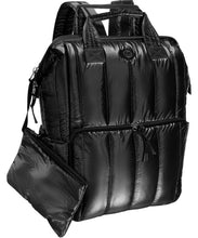 Cargar imagen en el visor de la galería, Joan &amp; David Tubular Quilted Metallic Puffer Nylon 18 Inch Square Workbook Backpack
