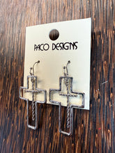 Cargar imagen en el visor de la galería, Double Cross Charm Dangle Earrings
