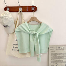 Cargar imagen en el visor de la galería, Solid Color Knitted Knotted Shawl–Casual &amp; Cozy
