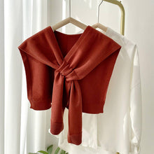 Cargar imagen en el visor de la galería, Solid Color Knitted Knotted Shawl–Casual &amp; Cozy
