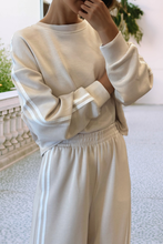 Cargar imagen en el visor de la galería, LDC Striped Crewneck Pullover Sweatpants 2pcs Outfit
