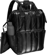 Cargar imagen en el visor de la galería, Joan &amp; David Tubular Quilted Metallic Puffer Nylon 18 Inch Square Workbook Backpack
