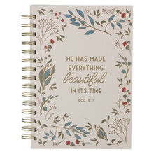 Cargar imagen en el visor de la galería, Journal Wirebound Ivory Floral Everything Beautiful Ecc 3:11
