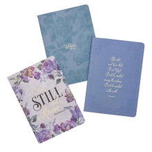 Cargar imagen en el visor de la galería, Be Still and Know Purple Floral Medium Notebook Set - Psalm
