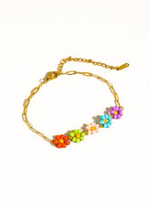 Cargar imagen en el visor de la galería, Leia 18K Gold Non-Tarnish Beaded Daisy Chain Bracelet
