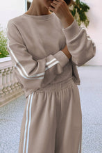 Cargar imagen en el visor de la galería, LDC Striped Crewneck Pullover Sweatpants 2pcs Outfit
