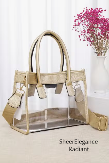 Sheer Elegance Clear Purse