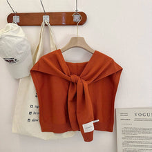 Cargar imagen en el visor de la galería, Solid Color Knitted Knotted Shawl–Casual &amp; Cozy
