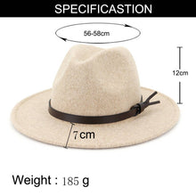 Cargar imagen en el visor de la galería, AUTUMN AND WINTER CLASSIC FLAT BRIM JAZZ HAT
