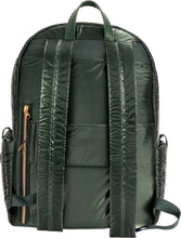 Load image into Gallery viewer, Joan &amp; David Tubular Quilted Metallic Puffer Nylon 18 Inch Workbook Backpack
